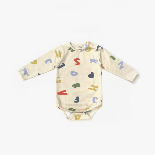 Long Sleeve Bodysuit - Alphabet - The Rest