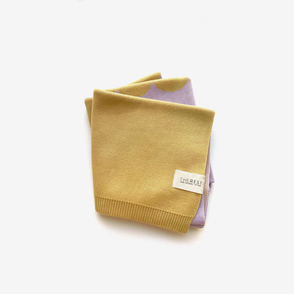 Organic Cotton Knit Blanket - Scallop - The Rest