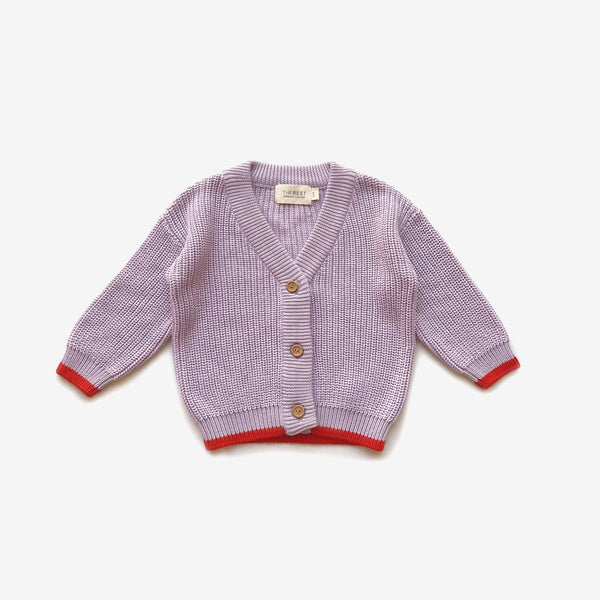 Chunky Grandpa Cardi - Lilac Dip - The Rest