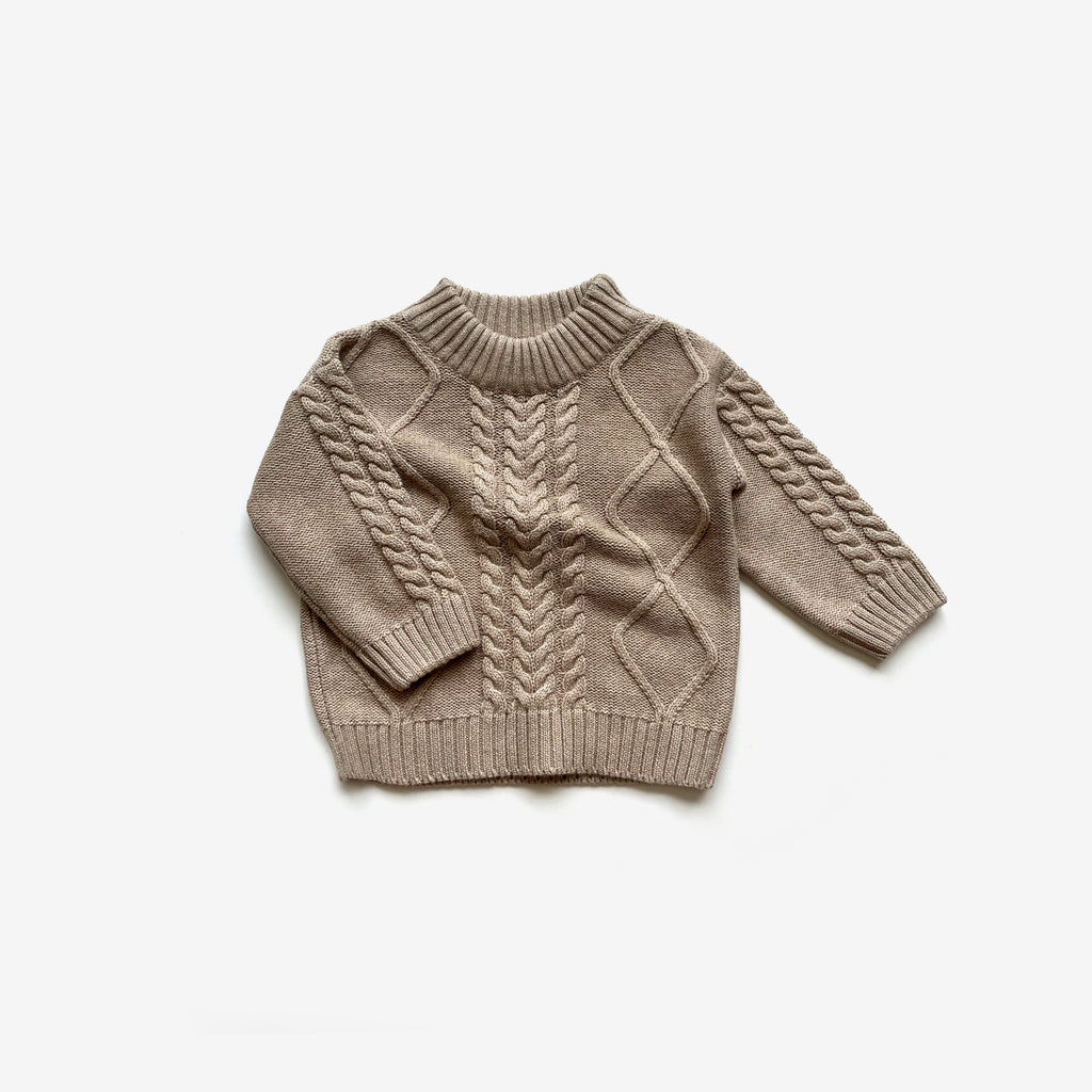 Organic Cotton Knit Jumper - Cable Knit - The Rest