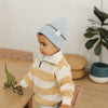 Organic Cotton Rib Beanie - Sky Clover Dip - The Rest