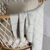 Organic Cotton Knit Blanket - Sky Grid - The Rest