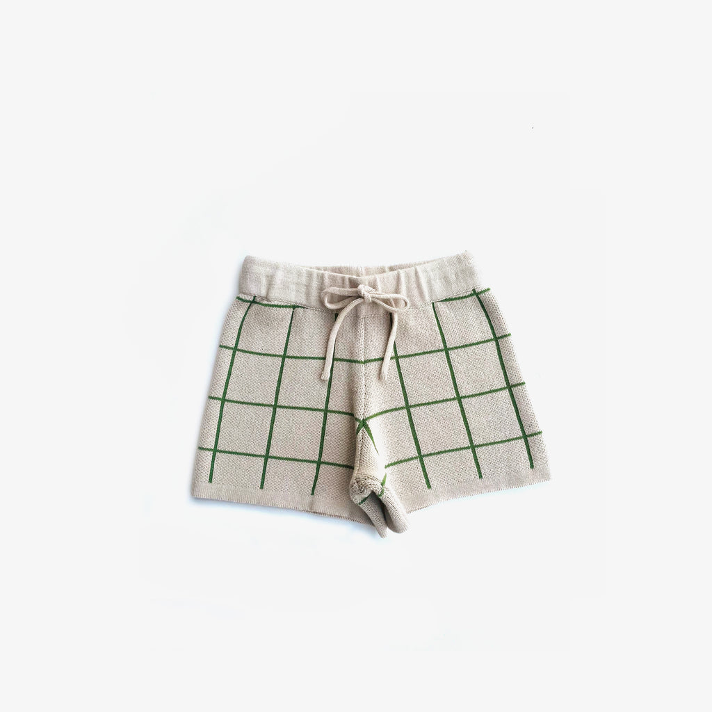 Knit Shorts - Clover Grid - The Rest