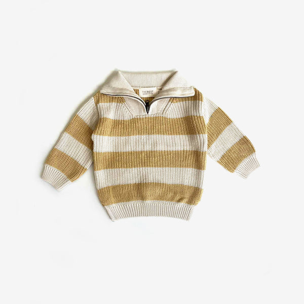 Fisherman Jumper - Honey Rugby Stripe - The Rest