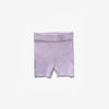 Organic Cotton Rib Knit Bike Shorts - Lilac - The Rest