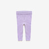 Organic Cotton Rib Knit Leggings - Lilac - The Rest