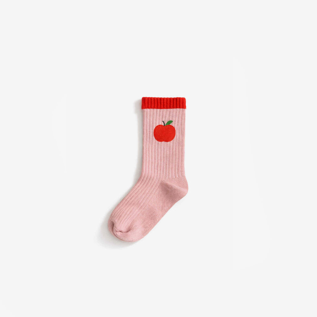 Organic Cotton Knit Socks - Apple - The Rest
