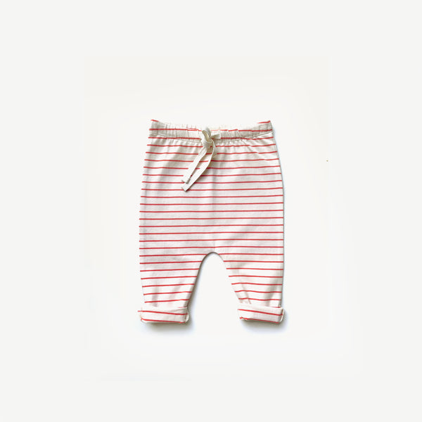 Roll-up simple pants - Tomato Stripe - The Rest