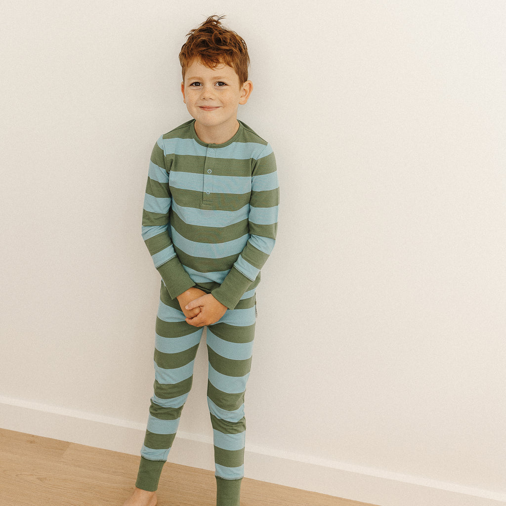 Winter PJ Set - Rugby Stripe - The Rest