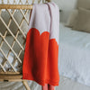 Organic Cotton Knit Blanket - Scallop Colour Block - The Rest