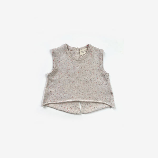 Reverse Button Up Top - Speckle Oat - The Rest