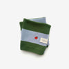 Organic Cotton Knit Blanket - Sky Clover Rugby Stripe - The Rest