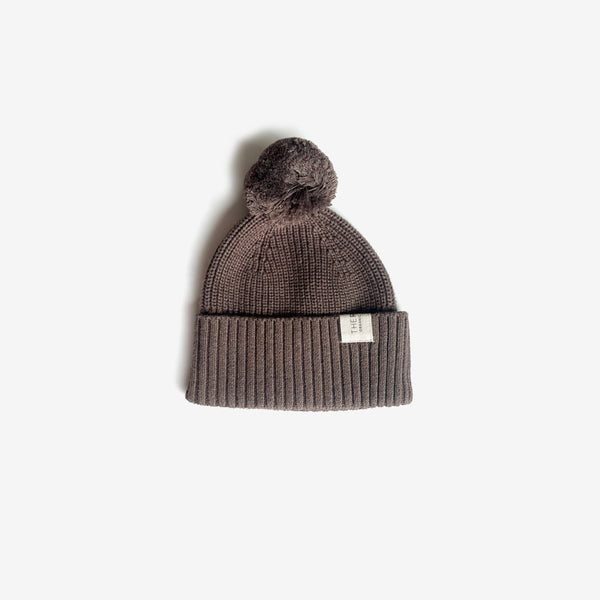 Organic Cotton Chunky Knit Beanie - Truffle - The Rest