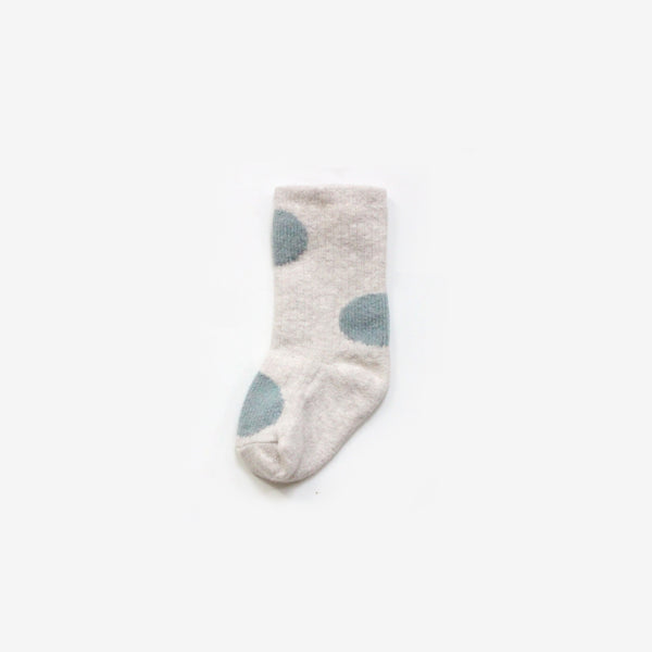 Organic Cotton Jacquard Knit Socks - Blue Moon - The Rest