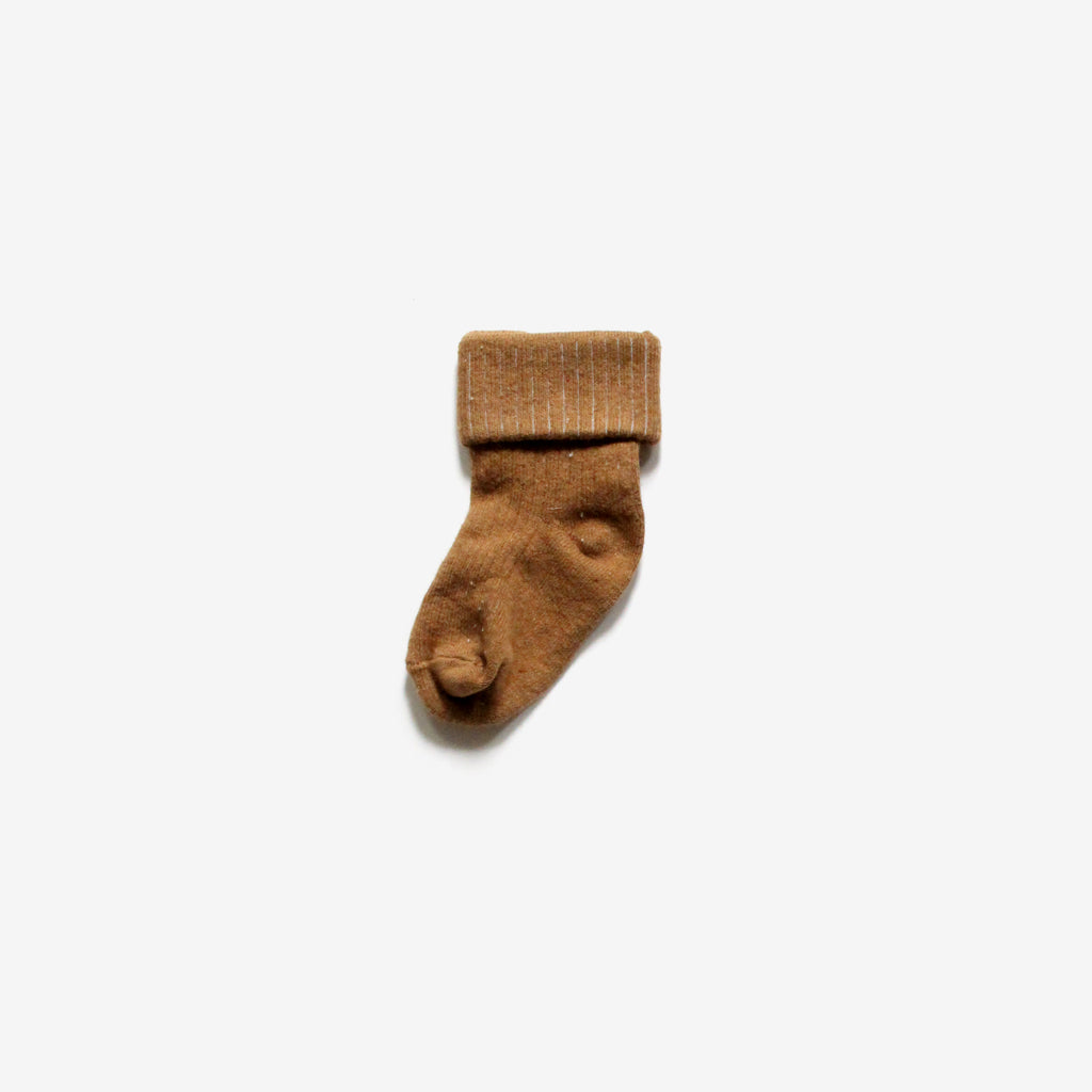 Organic Cotton Knit Socks - Cinnamon - The Rest