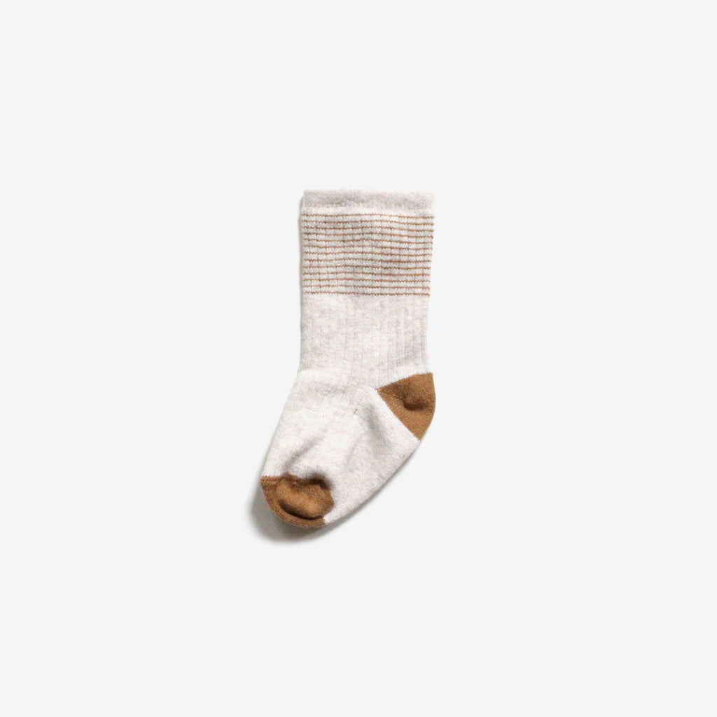Organic Cotton Jacquard Knit Socks - Stripe Socks - The Rest