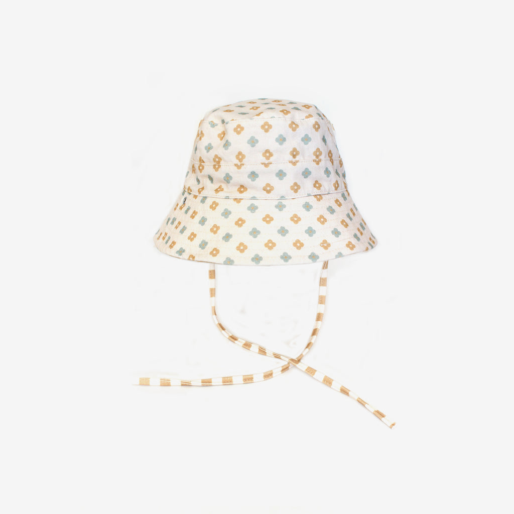 Reversible Bucket Hat - Chloe Floral/Honey Stripe - The Rest