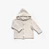 Organic Cotton Hooded Cardigan - Oat - The Rest