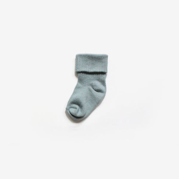 Organic Cotton Knit Socks - Sky Marle - The Rest
