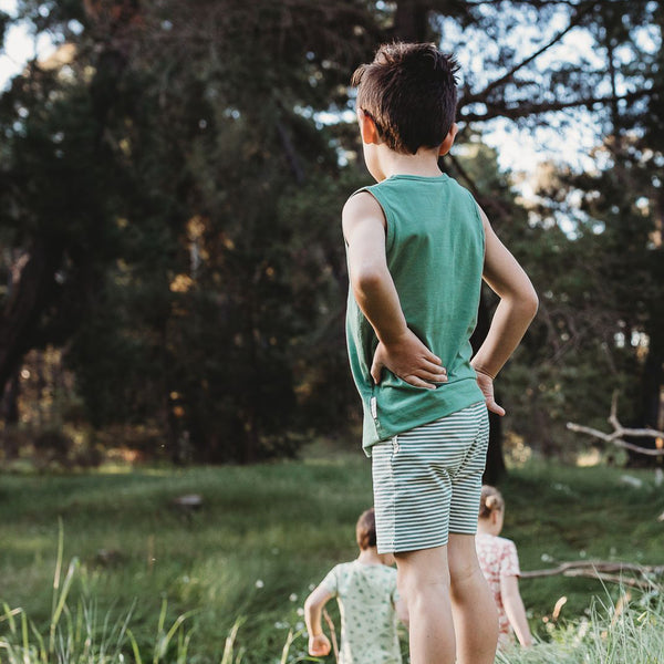 Kids Pj Singlet - Watercress - The Rest